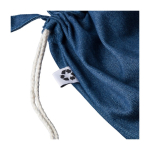 Rugzaktas van gerecycled denim met naturel koordsluiting negende weergave