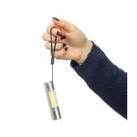 Oplaadbare aluminium zaklamp met 3 lichtstanden en polsbandje elfde weergave
