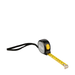 Magnetische flexometer met metalen meetlint en polsband 3 m kleur zwart met jouw bedrukking