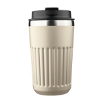 To-go beker van gerecycled roestvrij staal, dubbelwandig 400 ml kleur beige eerste weergave