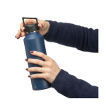 Dubbelwandige roestvrijstalen fles met transportdop 600 ml twaalfde weergave