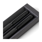 Schrijfset met metalen balpen en rollerpen met blauwe inkt zesde weergave