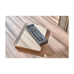 Schrijfset met metalen balpen en rollerpen met blauwe inkt zevende weergave