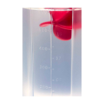 Sportfles van PP-plastic met mengbal en maataanduidingen 700 ml kleur rood weergave detail 1