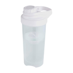 Sportfles van PP-plastic met mengbal en maataanduidingen 700 ml kleur doorzichtig