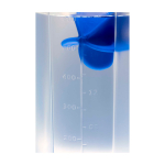 Sportfles van PP-plastic met mengbal en maataanduidingen 700 ml kleur koningsblauw weergave detail 1