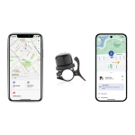 Fietsbeld met tracker, compatibel met Apple en Android, IPX5 kleur zwart zesde weergave