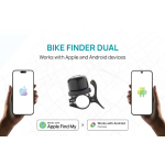 Fietsbeld met tracker, compatibel met Apple en Android, IPX5 kleur zwart zevende weergave