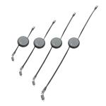 Uitschuifbare 2-in-1 laad- en datakabel van gerecycled aluminium 240W kleur zwart tweede weergave