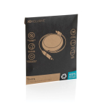 Uitschuifbare 2-in-1 laad- en datakabel van gerecycled aluminium 240W kleur zwart tweede weergave met doos