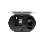 Ecologische set intrekbare oplaadkabels met meerdere uitgangen 60W kleur zwart zevende weergave