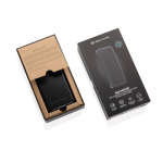 Eco powerbank met intrekbare kabel 45W 20.000 mAh kleur zwart weergave met doos