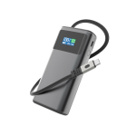 Powerbank met laadindicator en intrekbare kabel 45W 10.000 mAh kleur grijs tweede weergave