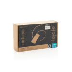 Powerbank met laadindicator en intrekbare kabel 45W 10.000 mAh kleur grijs weergave met doos