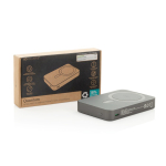 Magnetische draadloze powerbank van 25W met USB-C 10.000 mAh kleur grijs tweede weergave met doos
