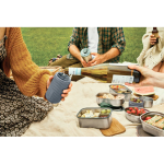 Thermische glazen reisbeker met siliconen hoes Black & Blum 340 ml kleur grijs