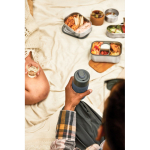 Thermische glazen reisbeker met siliconen hoes Black & Blum 340 ml kleur grijs