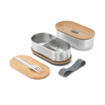 Set luchtdichte lunchboxen met deksel-snijplank Black & Blum 1L kleur grijs tweede weergave