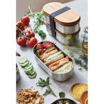 Set luchtdichte lunchboxen met deksel-snijplank Black & Blum 1L kleur grijs sfeer weergave