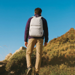 Converteerbare antidiefstal rugzak met rits, 22 L, 16” kleur grijs