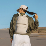 Converteerbare antidiefstal rugzak met rits, 22 L, 16” kleur grijs