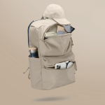 Converteerbare antidiefstal rugzak met rits, 22 L, 16” kleur grijs