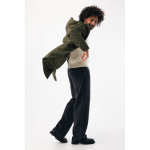 Unisex waterdichte gewatteerde jas modern fit 95 g/m² Iqoniq Thelon kleur khaki derde weergave met model