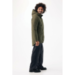 Unisex waterdichte gewatteerde jas modern fit 95 g/m² Iqoniq Thelon kleur khaki vierde weergave met model