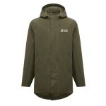 Unisex waterdichte gewatteerde jas modern fit 95 g/m² Iqoniq Thelon kleur khaki met afdrukgebied