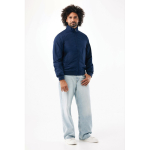 Unisex urban jack medium fit met rits en voering 95 g/m² Iqoniq Odin kleur marineblauw weergave met model