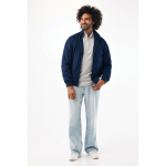 Unisex urban jack medium fit met rits en voering 95 g/m² Iqoniq Odin kleur marineblauw tweede weergave met model