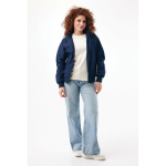 Unisex urban jack medium fit met rits en voering 95 g/m² Iqoniq Odin kleur marineblauw