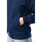 Unisex urban jack medium fit met rits en voering 95 g/m² Iqoniq Odin kleur marineblauw