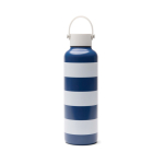 Lekvrije thermofles met stranddesign en draaglus 600ml kleur marineblauw