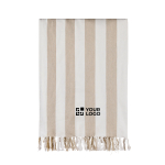 Familie hammamhanddoek van gerecycled katoen 200 g/m² 180×180 cm kleur beige met afdrukgebied