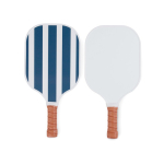 Pickleballset met houten rackets en bal om te spelen kleur marineblauw tweede weergave