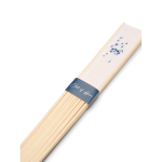 Draagbare bamboe waaier met de tekst ‘Out of the office’ kleur wit derde weergave