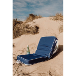Draagbare opvouwbare strandstoel van polyester met 6 standen kleur marineblauw sfeer weergave