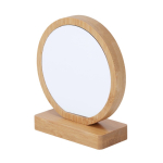 Ronde bamboe herdenkingsplaat met dubbele magneet tweede weergave