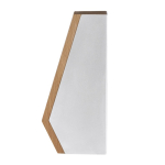 Trofeeplaat met houten voet en front van gerecycled aluminium kleur naturel  negende weergave