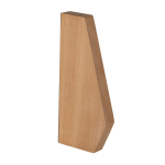 Trofeeplaat met houten voet en front van gerecycled aluminium tweede weergave