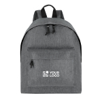 Rugzak van gerecycled polyester met voorvak met jouw bedrukking