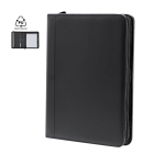 A4-map met rits en vakken van kunstleer