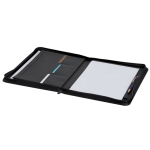 A4-map met rits en vakken van kunstleer vierde weergave