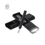 Etui in de vorm van een zaklamp met 6 tools binnenin