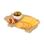 Bamboe keukenplank in vorm van varken en ophanggat derde weergave