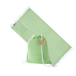 Rugzak met koordjes enkatoenen handdoek 170 g/m² kleur lichtgroen  negende weergave