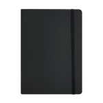 A5-notitieboek gelijnd met omslag van gerecycled kunstleer kleur zwart  negende weergave