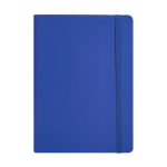 A5-notitieboek gelijnd met omslag van gerecycled kunstleer kleur blauw  negende weergave