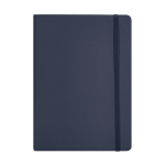 A5-notitieboek gelijnd met omslag van gerecycled kunstleer kleur marineblauw  negende weergave